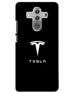 Чехол для Huawei Mate 10 Pro с картинкой «Tesla White Logo»