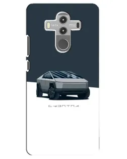 Чехол для Huawei Mate 10 Pro с картинкой «Серебристый Cybertruck Tesla»
