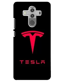 Чехол для Huawei Mate 10 Pro с картинкой «Tesla Red Logo»