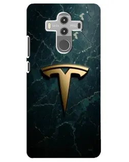 Чехол для Huawei Mate 10 Pro с картинкой «Мраморная Tesla Gold»
