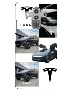 Чехол для Huawei Mate 10 Pro с картинкой «Коллаж Cybertruck Tesla»