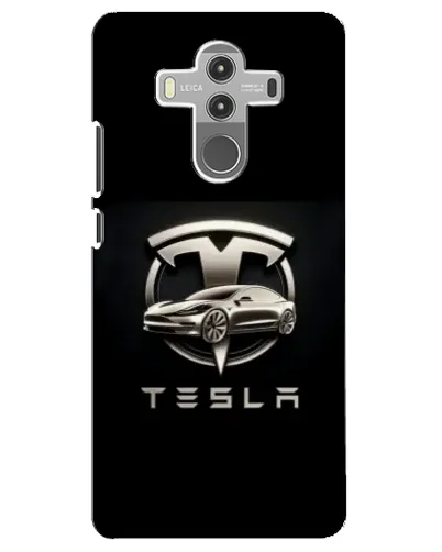 Чехол для Huawei Mate 10 Pro с картинкой «Tesla — серебристое авто»