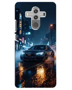 Чехол для Huawei Mate 10 Pro с картинкой «Ночной город и Audi»