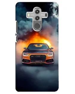 Чехол для Huawei Mate 10 Pro с картинкой «Audi в огненном дыму»