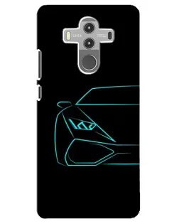 Чехол для Huawei Mate 10 Pro с картинкой «Голубой силуэт Lamborghini»