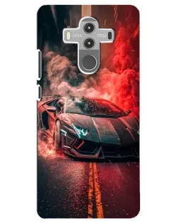 Чехол для Huawei Mate 10 Pro с картинкой «Lamborghini красный дым»