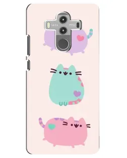 Чехол для Huawei Mate 10 Pro с картинкой «Pusheen трио»