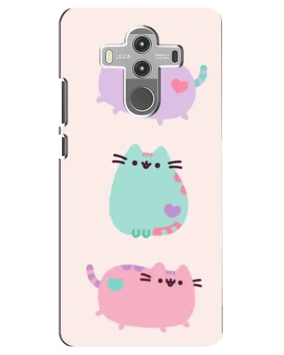 Чехол для Huawei Mate 10 Pro с картинкой «Pusheen трио»