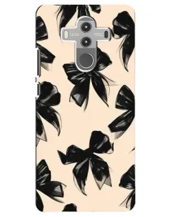 Чехол для Huawei Mate 10 Pro с картинкой «Паттерн черные банты»
