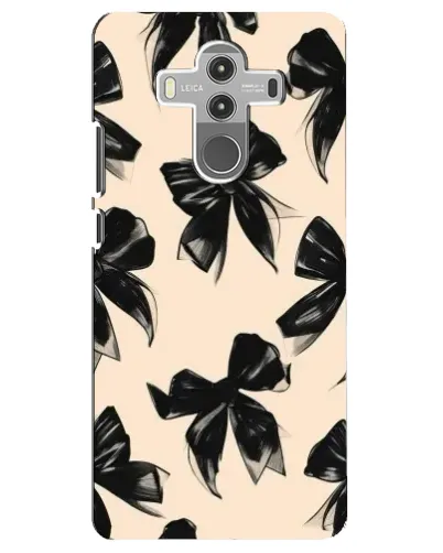 Чехол для Huawei Mate 10 Pro с картинкой «Паттерн черные банты»