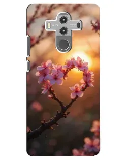 Чехол для Huawei Mate 10 Pro с картинкой «Розовый цвет сердце на фоне заката» Чехол для Huawei Mate 10 Pro с картинкой «Розовый цвет сердце на фоне заката»