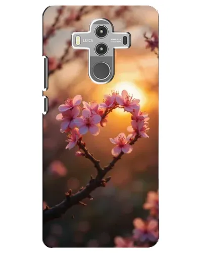 Чехол для Huawei Mate 10 Pro с картинкой «Розовый цвет сердце на фоне заката» Чехол для Huawei Mate 10 Pro с картинкой «Розовый цвет сердце на фоне заката»