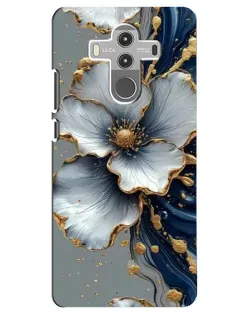 Чехол для Huawei Mate 10 Pro с картинкой «Белый цветок и золотой флюид» Чехол для Huawei Mate 10 Pro с картинкой «Белый цветок и золотой флюид»