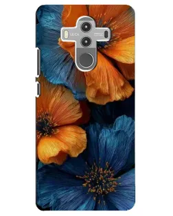 Чехол для Huawei Mate 10 Pro с картинкой «Яркая сине-оранжевая флора» Чехол для Huawei Mate 10 Pro с картинкой «Яркая сине-оранжевая флора»