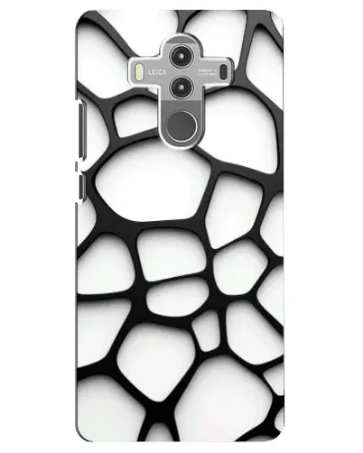 Чехол для Huawei Mate 10 Pro с картинкой «Белая объемная сетка»