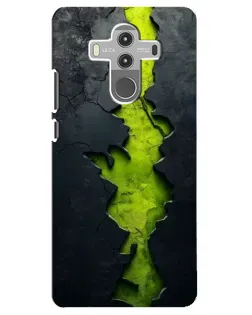 Чехол для Huawei Mate 10 Pro с картинкой «Салатовый разлом скалы»