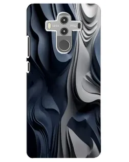 Чехол для Huawei Mate 10 Pro с картинкой «Объемные синие складки»