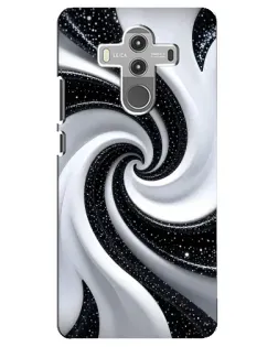 Чехол для Huawei Mate 10 Pro с картинкой «Черно-белая спираль»