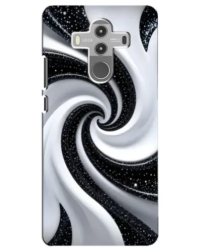 Чехол для Huawei Mate 10 Pro с картинкой «Черно-белая спираль»