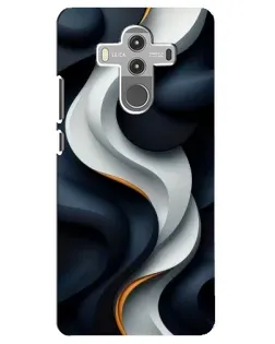 Чехол для Huawei Mate 10 Pro с картинкой «Объемные черно-белые ленты»