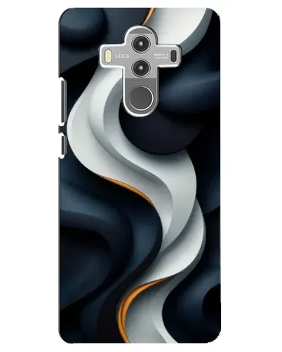 Чехол для Huawei Mate 10 Pro с картинкой «Объемные черно-белые ленты»