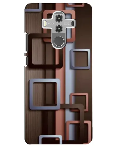 Чехол для Huawei Mate 10 Pro с картинкой «Коричневые объемные квадраты»