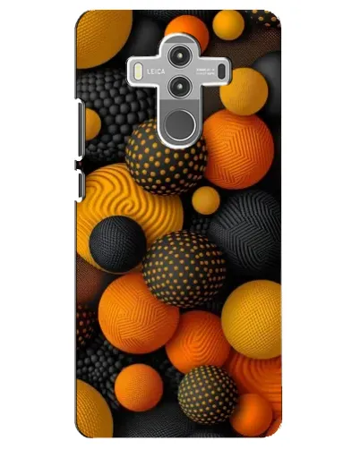 Чехол для Huawei Mate 10 Pro с картинкой «Объемные оранжевые сферы»