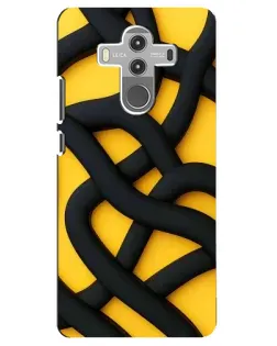 Чехол для Huawei Mate 10 Pro с картинкой «Черное желтое переплетение»