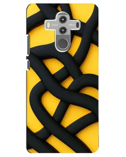 Чехол для Huawei Mate 10 Pro с картинкой «Черное желтое переплетение»