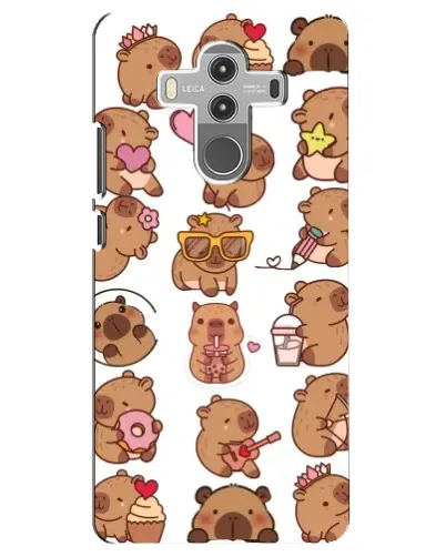 Чехол для Huawei Mate 10 Pro с картинкой «Стикерпак с капибарами»