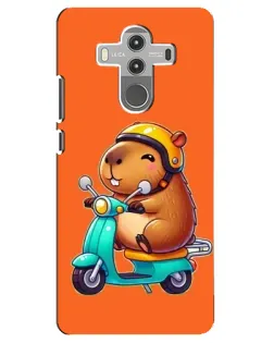 Чехол для Huawei Mate 10 Pro с картинкой «Капибара на скутере»
