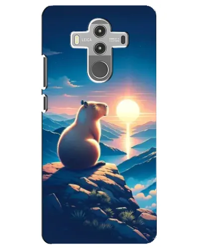 Чехол для Huawei Mate 10 Pro с картинкой «Закат солнца с капибарой»