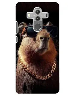 Чехол для Huawei Mate 10 Pro с картинкой «Капибара золотая цепь»
