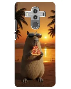 Чехол для Huawei Mate 10 Pro с картинкой «Капибара с пиццей»