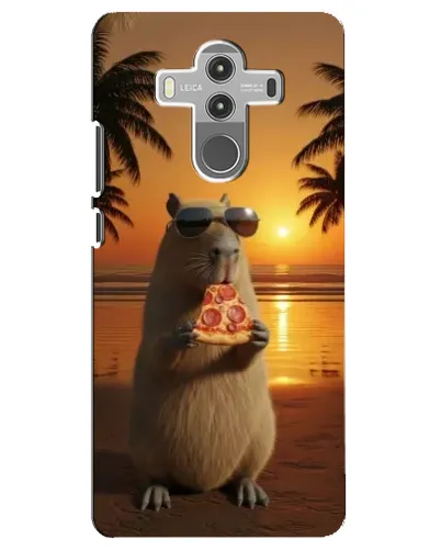 Чехол для Huawei Mate 10 Pro с картинкой «Капибара с пиццей»