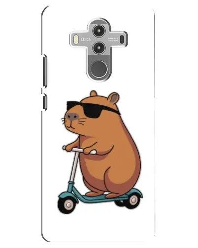 Чехол для Huawei Mate 10 Pro с картинкой «Капибара на самокате»
