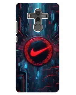 Чехол для Huawei Mate 10 с картинкой «Техногенный стиль Nike»