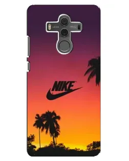 Чехол для Huawei Mate 10 с картинкой «Nike на закате солнца»