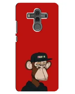 Чехол для Huawei Mate 10 с картинкой «Bored Ape — красный фон»