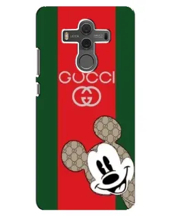 Чехол для Huawei Mate 10 с картинкой «Gucci — полосы и Микки»