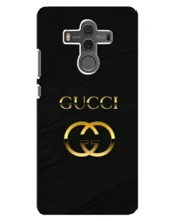 Чехол для Huawei Mate 10 с картинкой «Золотой логотип Gucci»
