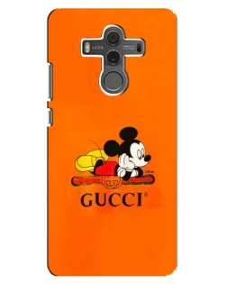 Чехол для Huawei Mate 10 с картинкой «Микки Маус Gucci — оранж»
