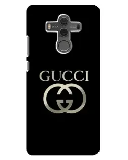 Чехол для Huawei Mate 10 с картинкой «Gucci — золото на черном»