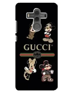 Чехол для Huawei Mate 10 с картинкой «Gucci — герои Disney и монограмма»