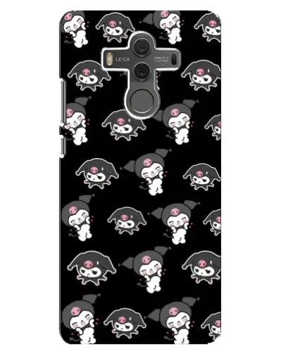 Чехол для Huawei Mate 10 с картинкой «Черный паттерн Kuromi»