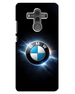 Чехол для Huawei Mate 10 с картинкой «BMW — неоновое сияние»