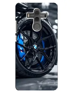 Чехол для Huawei Mate 10 с картинкой «Колесо BMW вблизи»
