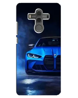 Чехол для Huawei Mate 10 с картинкой «Голубая BMW M4»