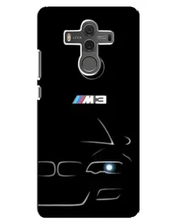Чехол для Huawei Mate 10 с картинкой «Минималистичный принт BMW M3»