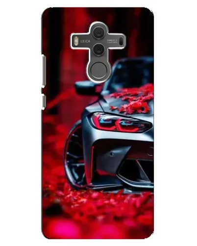 Чехол для Huawei Mate 10 с картинкой «Спортивная BMW и цветы»